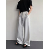 BONSIR  -  Baggy Black Suit Pants Mens Oversized Society Mens White Dress Pants Korean Loose Wide Leg Pants Mens Office Formal Trousers