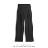 BONSIR  -  Black Suit Pants Men Fashion Society Mens Dress Pants Korean Casual Wide Leg Pants Mens Office Formal Trousers Large Size 5XL