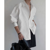 BONSIR  -  Fashion Loose Men's Printed Casual Long-sleeve Shirt. Single-button Street Style Spring and Autumn Top. M-5XL