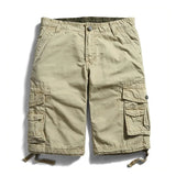 BONSIR   -  Brand Men Cargo Shorts 10 Colors Summer Mulit-Pocket Casual Shorts 2021 Men Short Pants Trouser Breathable Washing Cotton Shorts