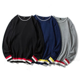 BONSIR  -  Knitted Pullover Sweater Men Korean Fashion Pullovers Long Sleeve Man Kintwear Sweatshirt Sweaters Men Clothing Pullover Top