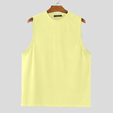 BONSIR  -  Men Tank Tops Solid Color Tassel O-neck Sleeveless Male Vests Summer Streetwear Loose 2025 Fashion Casual Men Clothing
