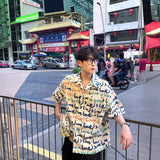 BONSIR  -  Salt boyfriend style retro shirt summer thin ice silk short-sleeved shirt cleanfit seaside wear half-sleeved tide