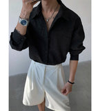 BONSIR  -  Fashion Loose Men's Printed Casual Long-sleeve Shirt. Single-button Street Style Spring and Autumn Top. M-5XL