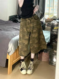 BONSIR  -  Women's Regular Unisex Camouflage Loose Capris Summer Street Cargo Shorts Young Girl Casual Bottom Female Calf-length Pants