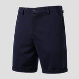 BONSIR  -  Business Dress Shorts Men Quick Dry Casual Bermuda Shorts Summer Ice Silk Cooling Zipper Fly Formal Shorts Men Work Wear Office
