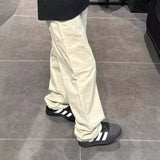 Bonsir Work pants men spring autumn high street American style casual pants with multiple pockets loose fit thin pants