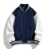 BONSIR  -  Patchwork Color Jacket Men Spring Loose Oversized S-2XL Clothes Men Women Baseball Uniform Coat 2025 Streetwear Mens Jackets