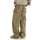 Bonsir Techwear Wide Cargo Pants Men Hip Hop Wide Leg Trousers Male Streetwear Loose Casual Oversize Korean Mens Clothing