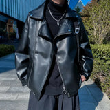 Bonsir Leather Jacket for Men Spring Autumn Winter Coats Fashionable Korean Style Clothes Original Elegant Casual Man Suits and Blazers