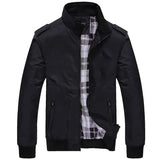 BONSIR  -  Autumn Stand Collar Jackets for Men Windproof Waterproof Coats Men Casual Solid Military Jackets Mens Slim Windbreaker Coat
