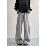 BONSIR  -  Grey Black Casual Pants Men Fashion Oversized Wide Leg Pants Men Streetwear Korean Loose Sweatpants Mens Joggers Trousers M-2XL