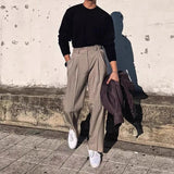 BONSIR  -  New British Retro Male Suit Pants Light Luxury Naples Slim-fit Dress Pants Casual Premium Popular Elegant FashionTrousers M-3XL