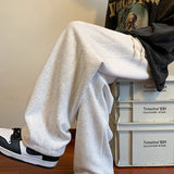 Bonsir Spring Summer Sweatpants Men Straight Casual Pants Male Korean Loose Drawstring Pants Men's Joggers Sports Streetwear Trousers