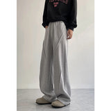 BONSIR  -  Grey Black Casual Pants Men Fashion Oversized Wide Leg Pants Men Streetwear Korean Loose Sweatpants Mens Joggers Trousers M-2XL