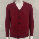 BONSIR  -  Men's New Style Knitted Sweater in Autumn and Winter, Korean Version V-Neck Long Sleeve Slim-Fit Cardigan Sweater Coat S-2XL