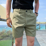 Bonsir High Quality Summer Suit Shorts Men Clothing Simple All Match Casual Straight Short Pant Homme streetwear 3XL Hot Sale