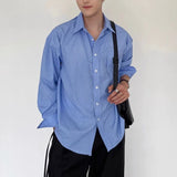 BONSIR  -  Button Down Shirts Bowling Striped Shirts Brand New Condition Collared Neckline Daily Wear Four Seasons Wear Loose Fit