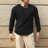 Bonsir Sports Long-Sleeve T-Shirt Round Neck Solid Color Slim Fit Elastic Bottoming Shirt Autumn New Trend Fitness Training Top