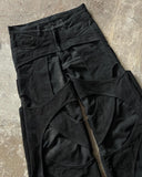 Bonsir Casual Floor Mopping Pants Hollow Design Cotton Loose Jeans for Men's Solid Color Retro Work Jeans Y2k Clothes Men and Women