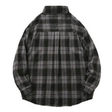 BONSIR  -  Men'S Casual Versatile Checkered Shirt Men'S Casual Loose Plaid Shirt Button Shirt Simple Fashion Everyday Chemises Hommes