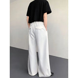 BONSIR  -  Baggy Black Suit Pants Mens Oversized Society Mens White Dress Pants Korean Loose Wide Leg Pants Mens Office Formal Trousers