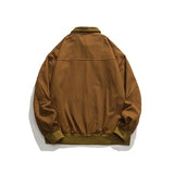BONSIR  -  Autumn Vintage New Fashion American Men's Turn-down Collar Long Sleeve Zipper Casual Trendy Cargo Coats Male Streetwear