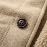BONSIR  -  Japanese retro simple casual velvet cotton jacket for men 2025 autumn and winter American warm lamb velvet cotton jacket