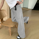 BONSIR  -  Men Striped Pants Joggers Drawstring Oversize Casual Trousers Men Streetwear 2025 Korean Style Fashion Wide Leg Pants