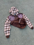 BONSIR  -  Spring and Autumn European and American Waffle Color Block Hoodie New Street Fashion Casual Men's and Women's Sweatshirts