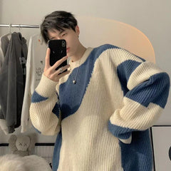 Bonsir New Sweater Men's Korean Fashion Loose Outerwear Spring and Fall Thickened Retro Inner Knitwear Men's Clothing Winter Pullover