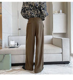 BONSIR  -  New Fashion Autumn Men's Korean Style Loose Wide Leg Trousers Solid Color Casual High Quality Pants Male Trendy Streetwear Men
