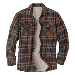 Bonsir Quality Mens Plaid Flannel Shirts Thick Jacket Quilted Lined Long Sleeve Winter Shirt Cotton Coat with Pockets Camisas De Hombre