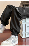 BONSIR  -  Army Green Cargo Pants Men Autumn Korean Streetwear Men's Harajuku Loose Straight Workwear Trousers New Wide-leg Baggy Pants Man