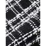 BONSIR  -  tweed small fragrant plaid jacket men's spring, autumn and winter high-end loose casual boys lapel jacket