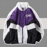 BONSIR  -  College Style Varsity Jacket Men Spring Letter Embroidery Bomber Jacket Casual Street Loose Patchwork Zipper Coat Women Couple