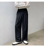 BONSIR  -  New Fashion Autumn Men's Korean Style Loose Wide Leg Trousers Solid Color Casual High Quality Pants Male Trendy Streetwear Men