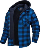BONSIR  -  American Autumn and Winter Fleece Hooded Cardigan Men's Winter Warm and Cold Jacket Men's Casual Loose Jacket