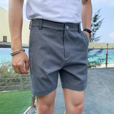 Bonsir High Quality Summer Suit Shorts Men Clothing Simple All Match Casual Straight Short Pant Homme streetwear 3XL Hot Sale