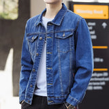 BONSIR  -  Spring and Autumn Men's Spliced Turn-down Colla Button Pocket Fashion Solid Color Loose Comfortable Long Sleeve Jackets