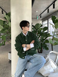 BONSIR  -  Streetwear Sweater Cardigan Men Fall Winter Casual Long Sleeve Sweatercoat Men's Baggy Thicken Thermal Knitted Sweaters Male Top