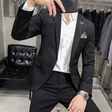 Bonsir Plus Size 7XL 6XL  Men Dotted Stripes Suit Men Clothing All Match One Button Slim Fit Wedding Dress Business Formal Tuxedo Dress