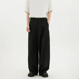 BONSIR  -  Black Suit Pants Men Oversized Fashion Social Mens Dress Pants Korean Loose Wide Leg Pants Mens Office Formal Trousers M-3XL