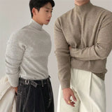 BONSIR  -  autumn and winter men's cashmere blended high-end half-high collar stretch-knit base pullover sweater