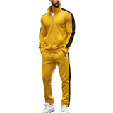 BONSIR  -  Casual Tracksuits Mens Autumn Fashion Side Striped Jackets And Pants Two Piece Sets For Men Sports Fitness Sweatsuits Streetwear