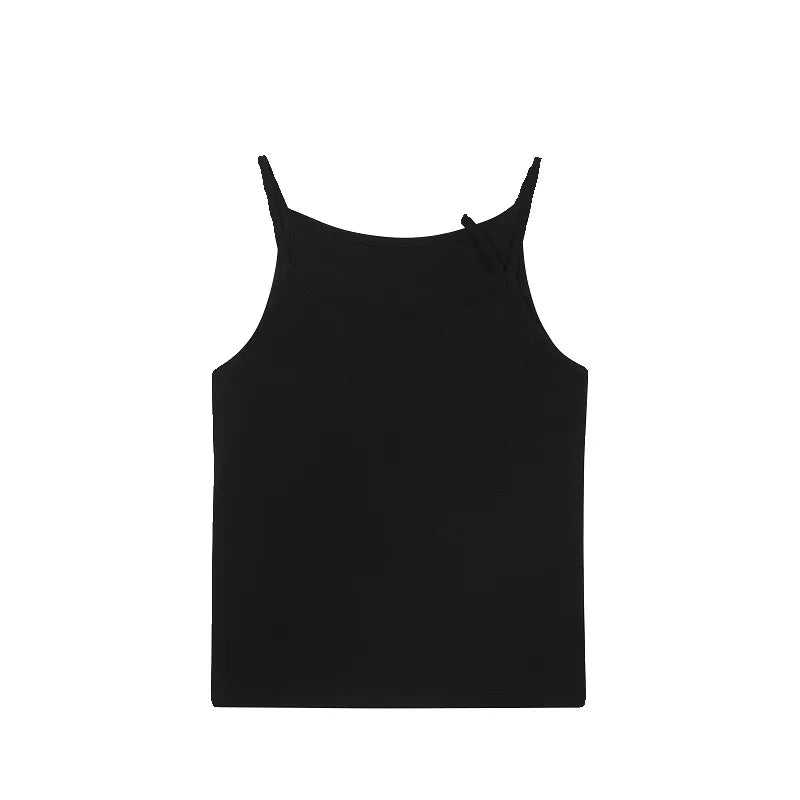 Bonsir Metal Chain Decorate Plain Trendy Sleeveless Vests Original Men Personalized Fashion Street High Quality Tank Tops