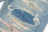 Bonsir Streetwear Ripped Hole Patch Baggy Y2k Jeans for Men Washed Pantalones Hombre Straight Casual Denim Trousers Oversized