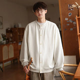 BONSIR  -  Loose Casual Youth. Student Baseball Collar Lazy Style Sweatshirt with Single-breasted Jacket, Unisex.