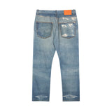 Bonsir Streetwear Ripped Hole Patch Baggy Y2k Jeans for Men Washed Pantalones Hombre Straight Casual Denim Trousers Oversized