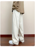 BONSIR  -  Autumn Streetwear Joggers Men Corduroy Pants High Street Drape Versatile Casual Straight Pants Suitable for Daily Travel